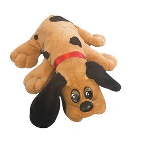 Vtg 1986 Tonka Pound Puppies Plush Dog Stuffed Animal 8" Brown & Black Spots 8"